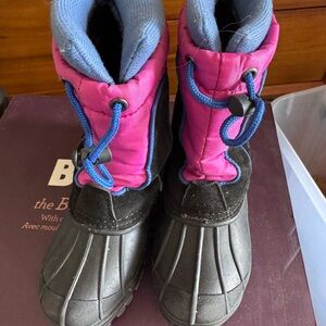 Pink and Black Winter Boots